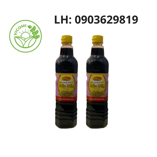 ( Combo 4 chai ) Nước tương đậu nành Đầu Bếp 870ml