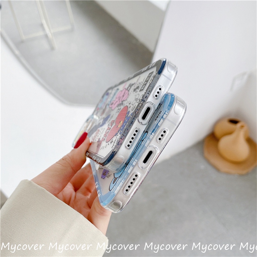 Ốp Điện Thoại Silicon Họa Tiết Hoạt Hình Dễ Thương Chống Sốc Cho Iphone 11 12 13 14 Pro Max X Xr Xs 8 7 6 Plus SE 2020