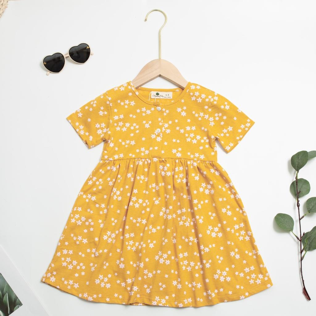 Váy bé gái chất cotton, đầm bé gái size 2-12 tuổi, đầm trẻ em SUNKIDS1 có nhiều màu