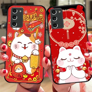 Ốp lưng Samsung note 20 in hình mèo thần tài may mắn