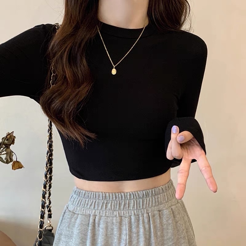 Áo croptop dài tay 24kstudio