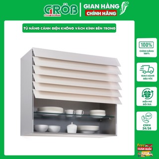 Tủ trên cửa chớp kính BG Grob - Tủ nâng cánh điện không vách kính bên trong, cảm ứng gạt