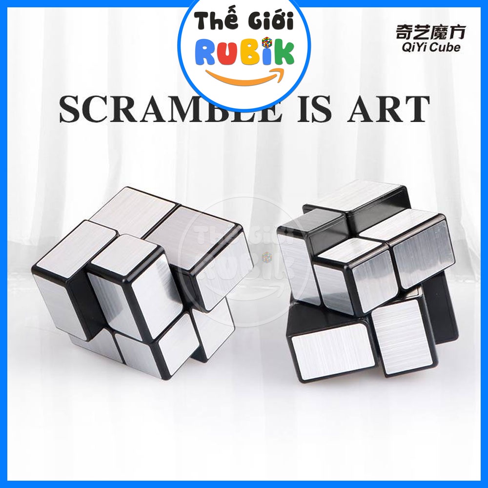 Rubik QiYi Mirror 2x2 Gold / Silver Biến Thể Rubik Gương 2x2x2 | Thế Giới Rubik