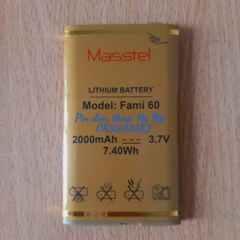 Pin Masstel Fami 60 4G - Chính hãng - Bảo hành 6 tháng