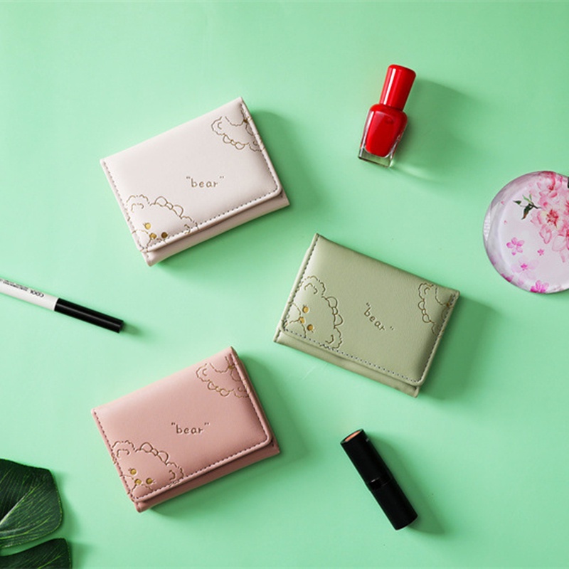 Ví Gấp Ba Trang Trí Hình Gấu Thời Trang JP5