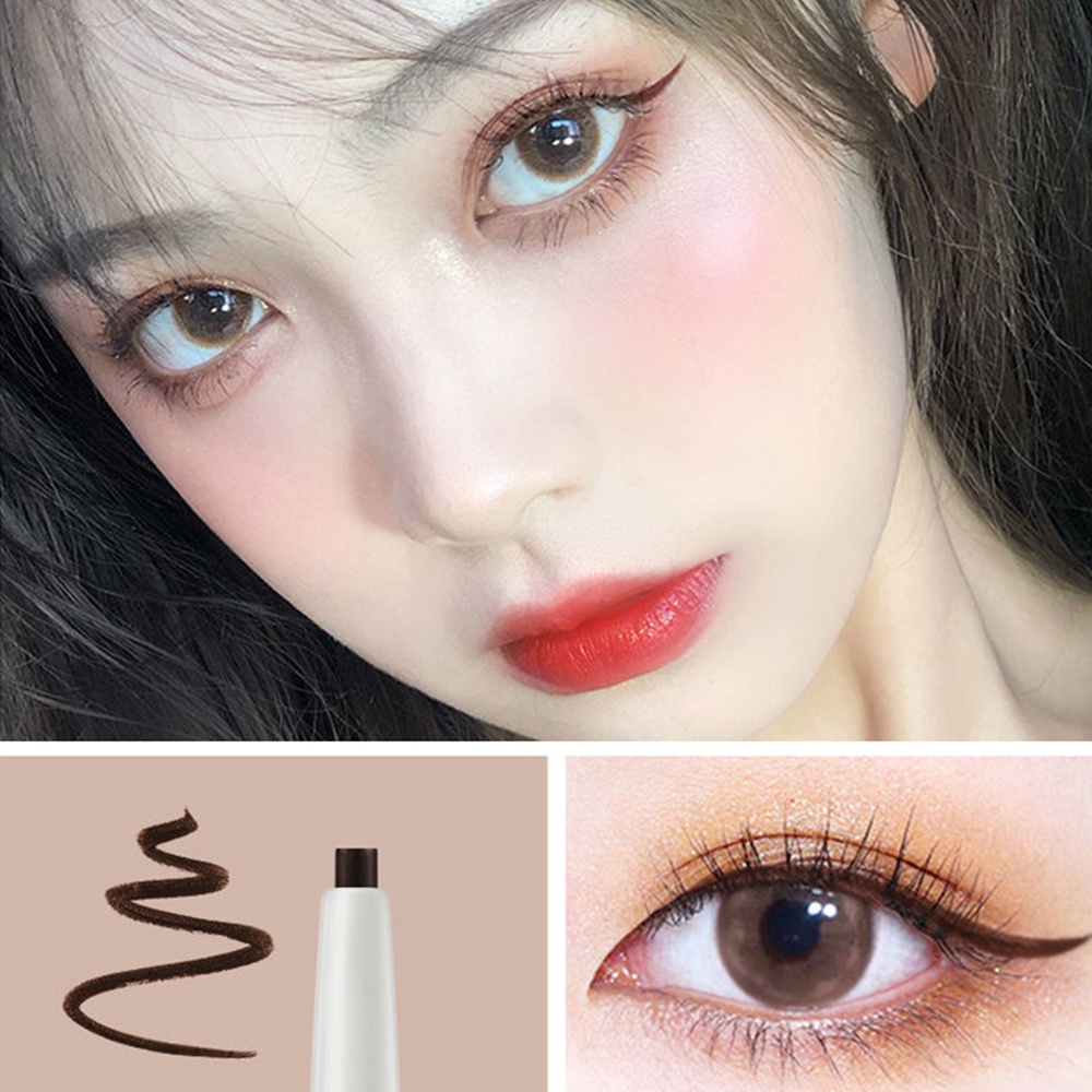 Bút Kẻ Mắt Dạng Gel Màu Đen / Nâu Siêu Mỏng Mềm Mịn Lâu Trôi Chuyên Nghiệp
