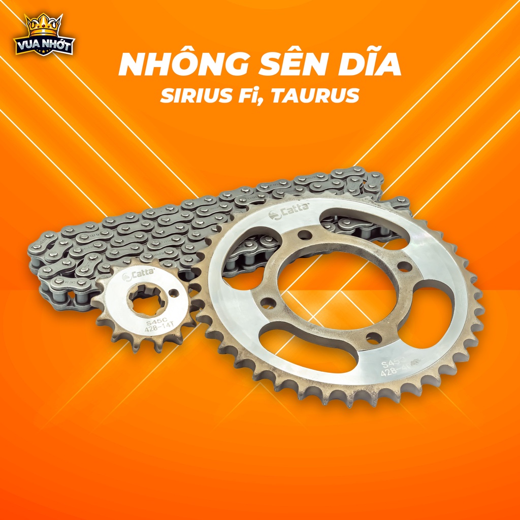 Nhông Sên Dĩa SIRIUS Fi, TAURUS - NSD TAURUS 14T-40T 10ly Sên Đúc 428H - Nhông Sên Dĩa CATTA chất lượng cao