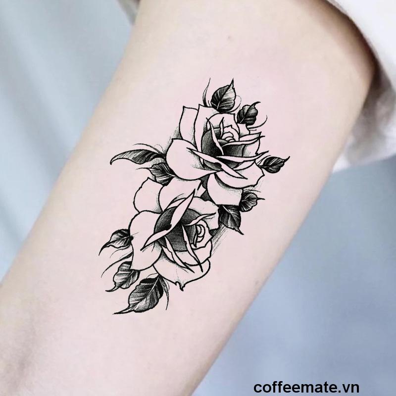 【coffeemate】⚡Miếng Dán Hình Xăm Hello Girl Chống Thấm Nước Và Chống Phản Quang Mới （5-7 ngày）