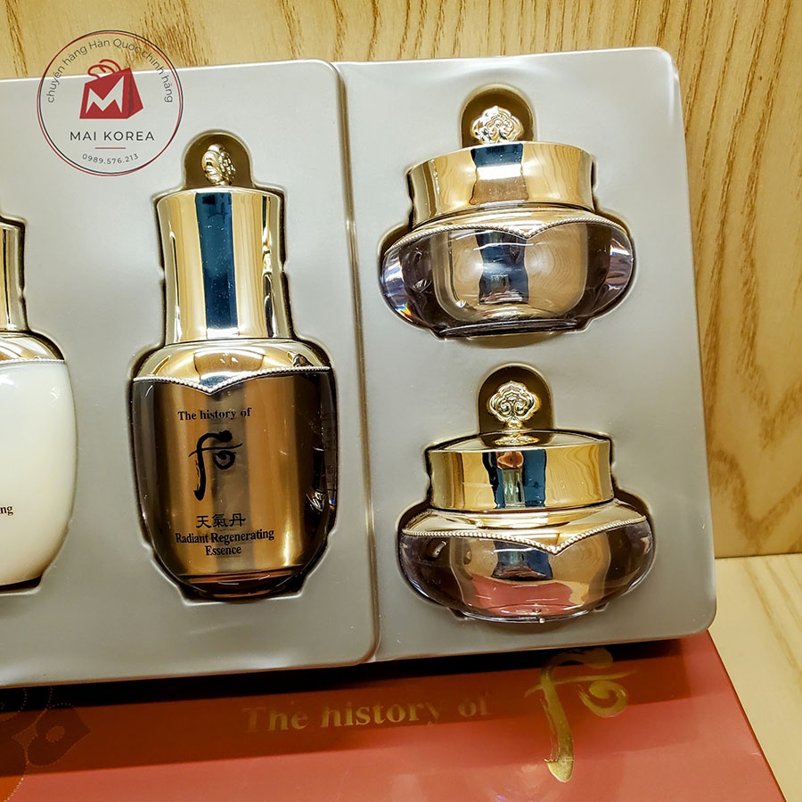 Set dưỡng Whoo tái sinh hoa hiên chống lão hóa da Radiant Rejuvenating cao cấp mini 5 món sản phẩm