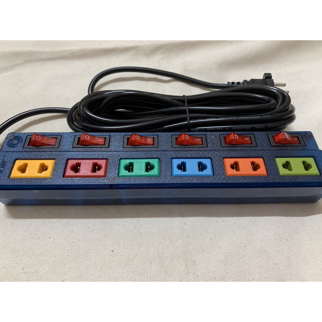 Ổ cắm 6 ổ 6 công tắc SLIN 5m