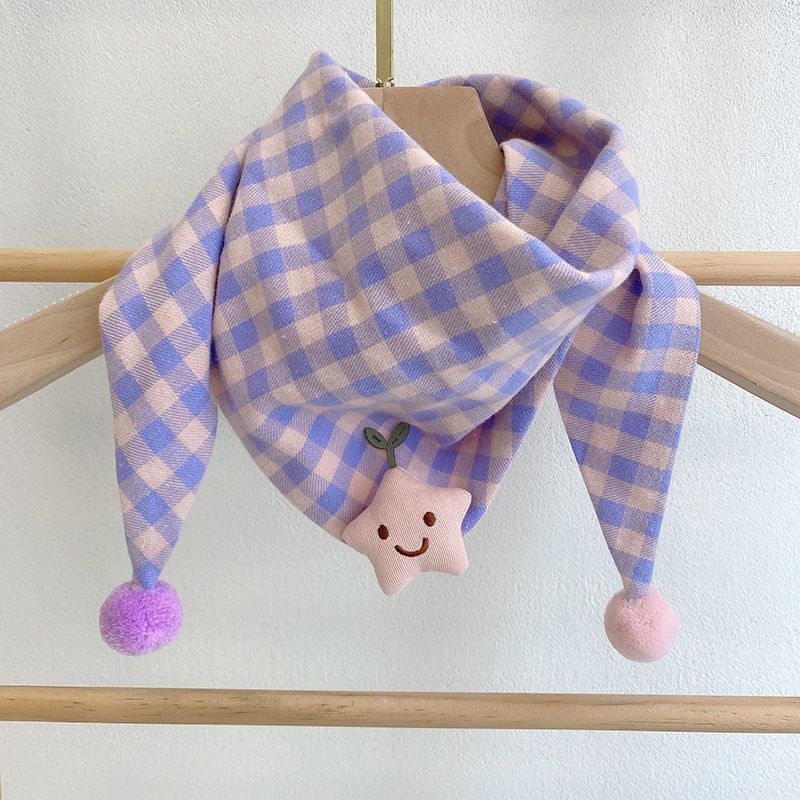 Yếm Ăn Cotton Hình Tam Giác Thời Trang Thu Đông Hàn Quốc Dành Cho Bé