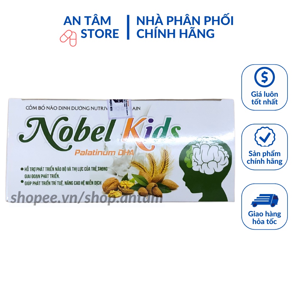 Cốm bổ não dinh dưỡng Nutrivin IQ G Brain NOBEL KIDS Palatinum DHA- Noben kid phát triển trí não cho trẻ từ 6 tháng tuổi