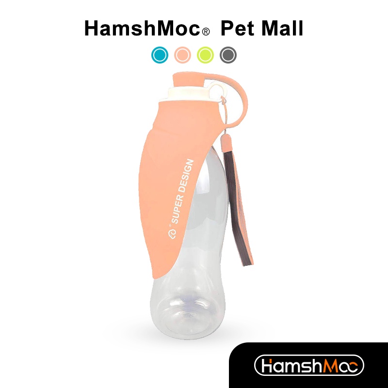 HamshMoc Bình Uống Nước Cho Thú Cưng Bằng Silicone 580Ml