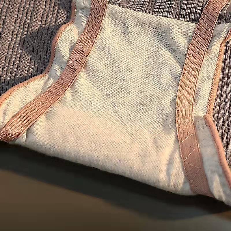 Quần Lót Cotton Không Đường May Thoáng Khí Đính Nơ Phong Cách Hipster Cho Nữ