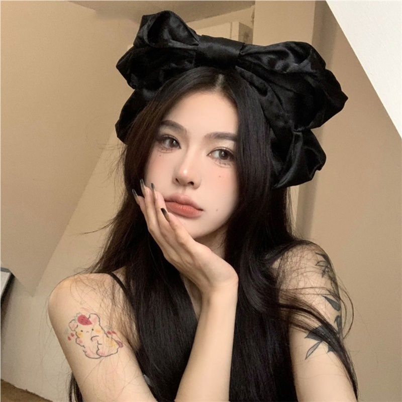 Băng Đô Cài Tóc Đính Nơ To Hóa Trang Dễ Thương Cho Bạn Gái