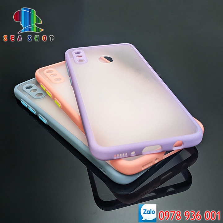 Ốp lưng Samsung A20, A30, M10S SM-A205 SM-A305 viền nhựa dẻo chống sốc - Mặt lưng nhám