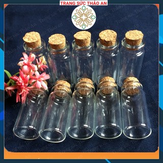 Lọ thuỷ tinh nút bần 10ml, Hũ Thủy Tinh Mini Trong Suốt Để Trang Trí