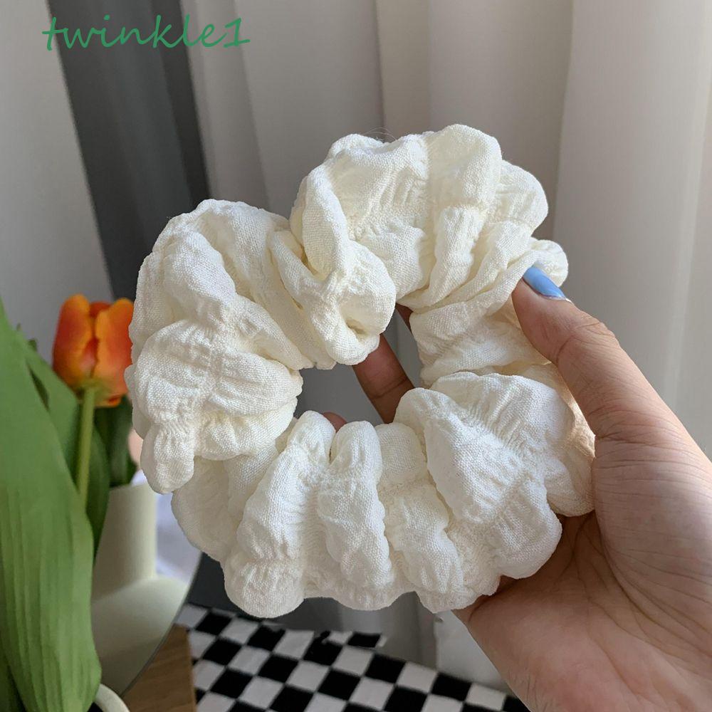 Dây Cột Tóc Vải Màu Đen Cỡ Lớn Ngọt Ngào Cho Nữ