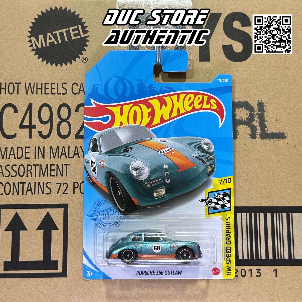 Ducstore Xe mô hình GTD08 Hot Wheels Porsche 356 Outlaw - Super Treasure Hunt STH ( free protect card )