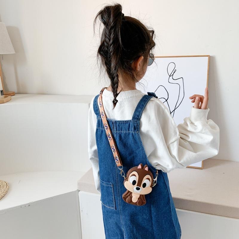 Babyfair Phim hoạt hình Ví tiền xu bằng silicon 3D Hình động vật dễ thương nhỏ Túi lưu trữ cho các cô gái sinh viên