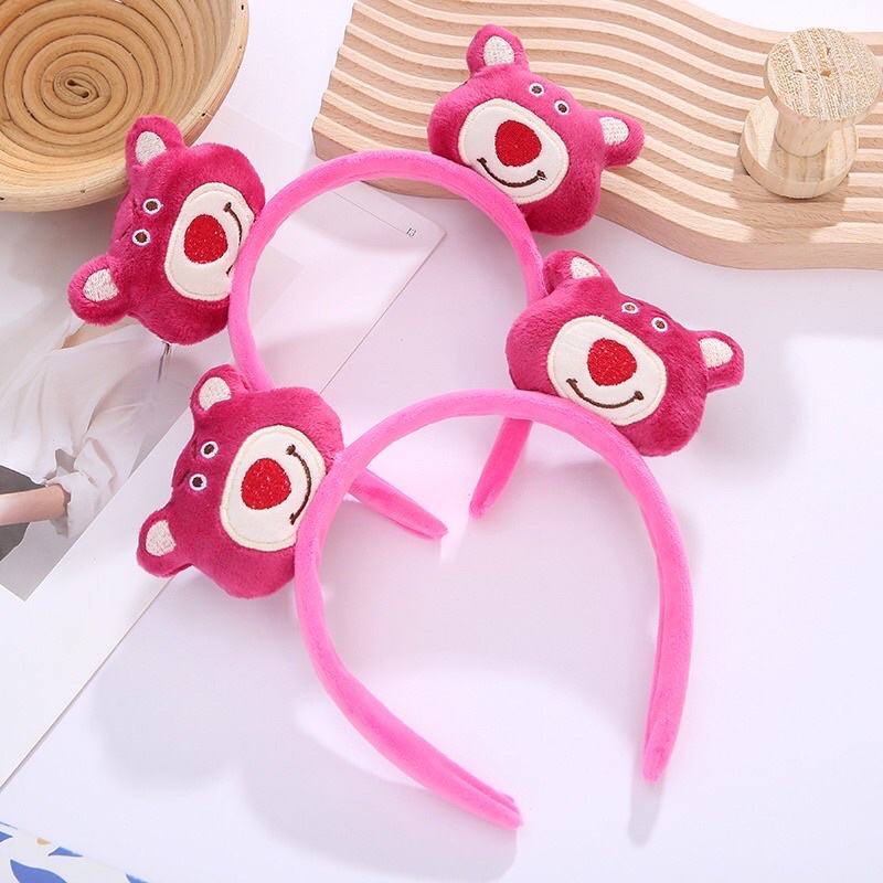 Cài tóc gấu dâu tây lotso dễ thương nữ đẹp hot trend hàn quốc De Perier