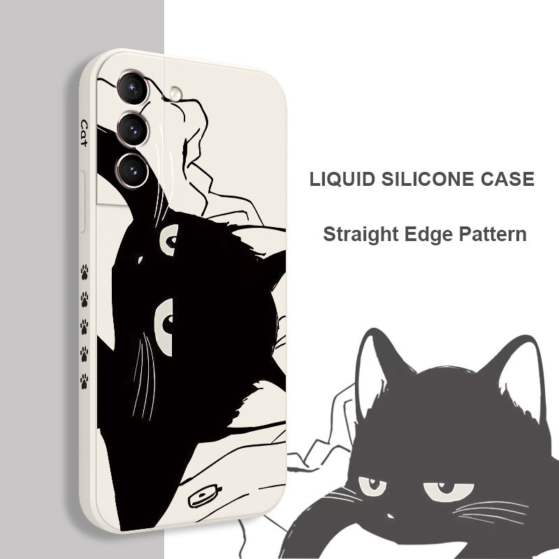 Ốp Điện Thoại Hình Mèo Dễ Thương Cho Samsung Galaxy S21 S20 FE Ultra Plus