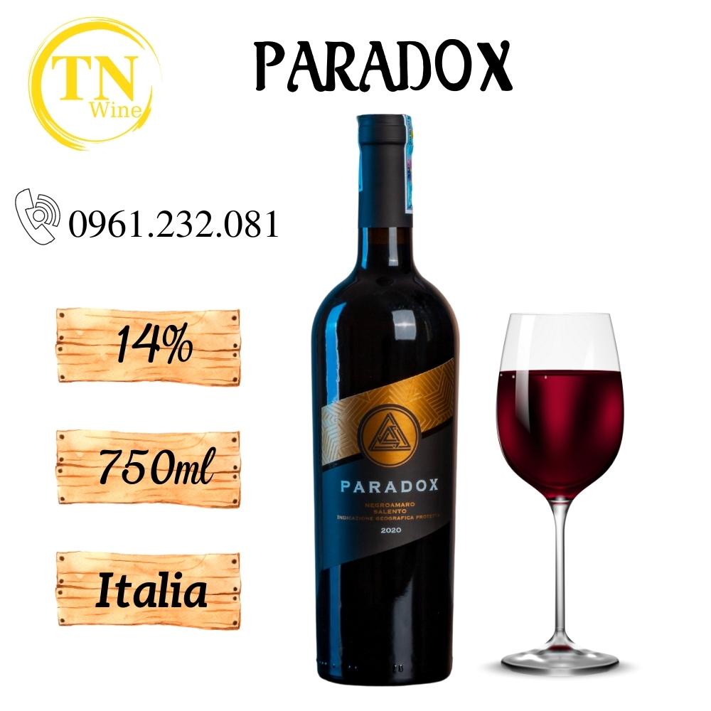 Rượu vang Paradox, rượu vang đỏ nhập khẩu nguyên chai từ Ý