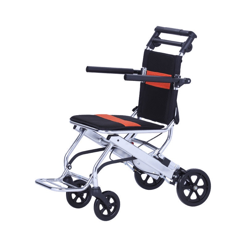 Xe lăn di động Hengbeishu nhỏ gấp đơn giản xe đẩy du lịch siêu nhẹ cho người già