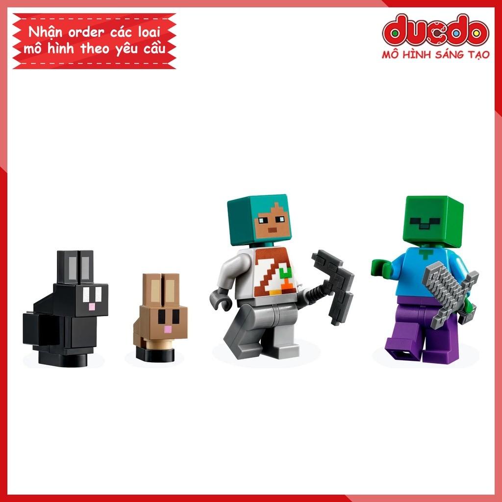 No 1080 Lắp ghép Minecraft Thỏ Trại Chăn Nuôi - Đồ chơi Xếp hình Mô hình 21181 BLA LRI TANK 60157