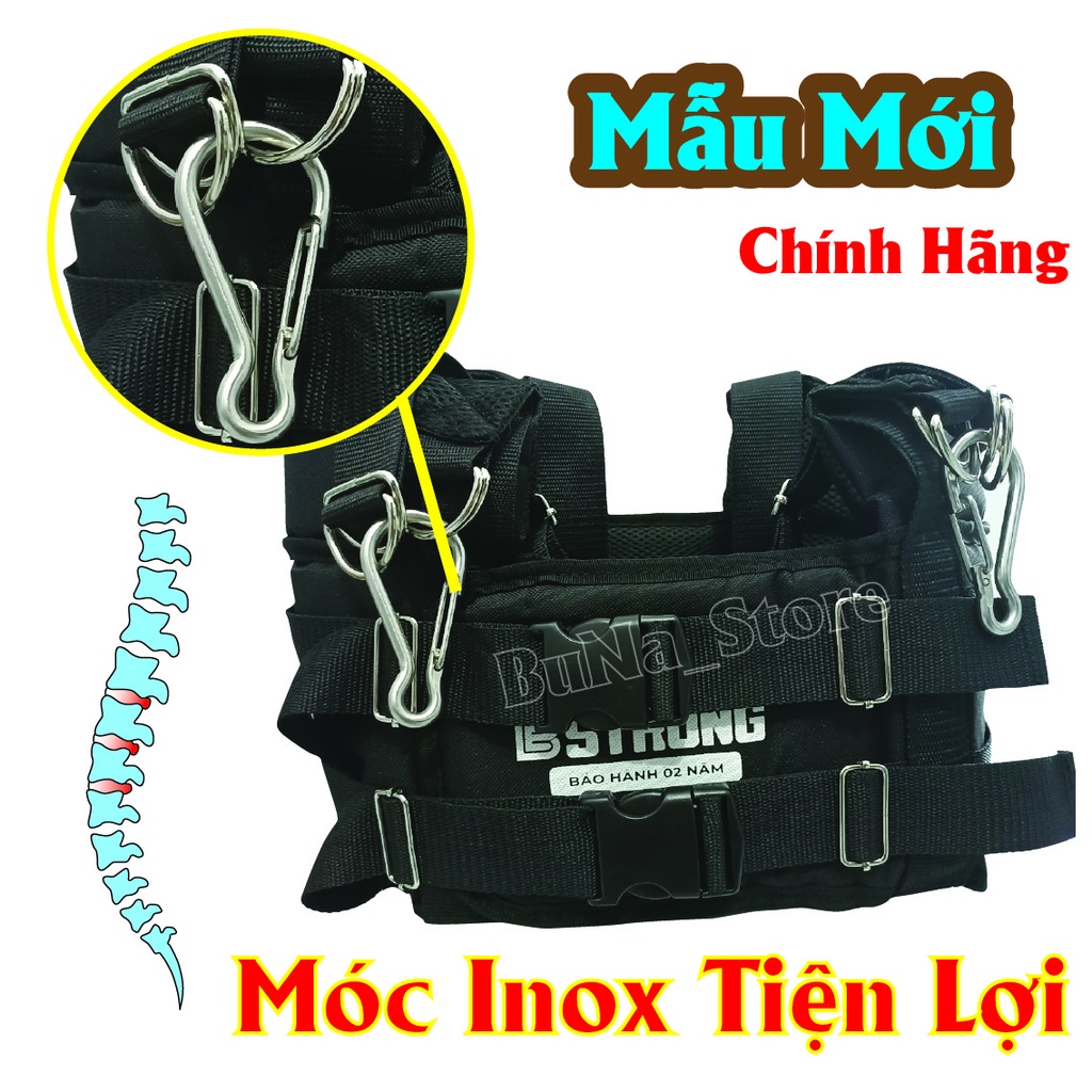 Đai Treo Kéo Giãn Cột Sống - Có Đệm Nách, Đai Thoát Vị Đĩa Đệm - BeStrong - Móc