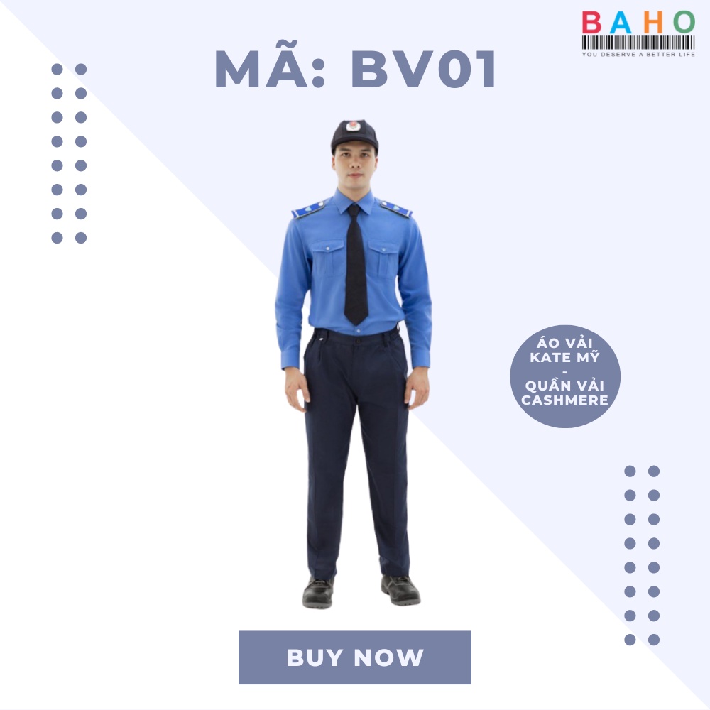 BỘ QUẦN ÁO CHO NHÂN VIÊN CÔNG TY BẢO VỆ VẢI CASIMIA MỀM MÁT CỰC BỀN GIÁ CỰC TỐT TAY DÀI + NGẮN BV01