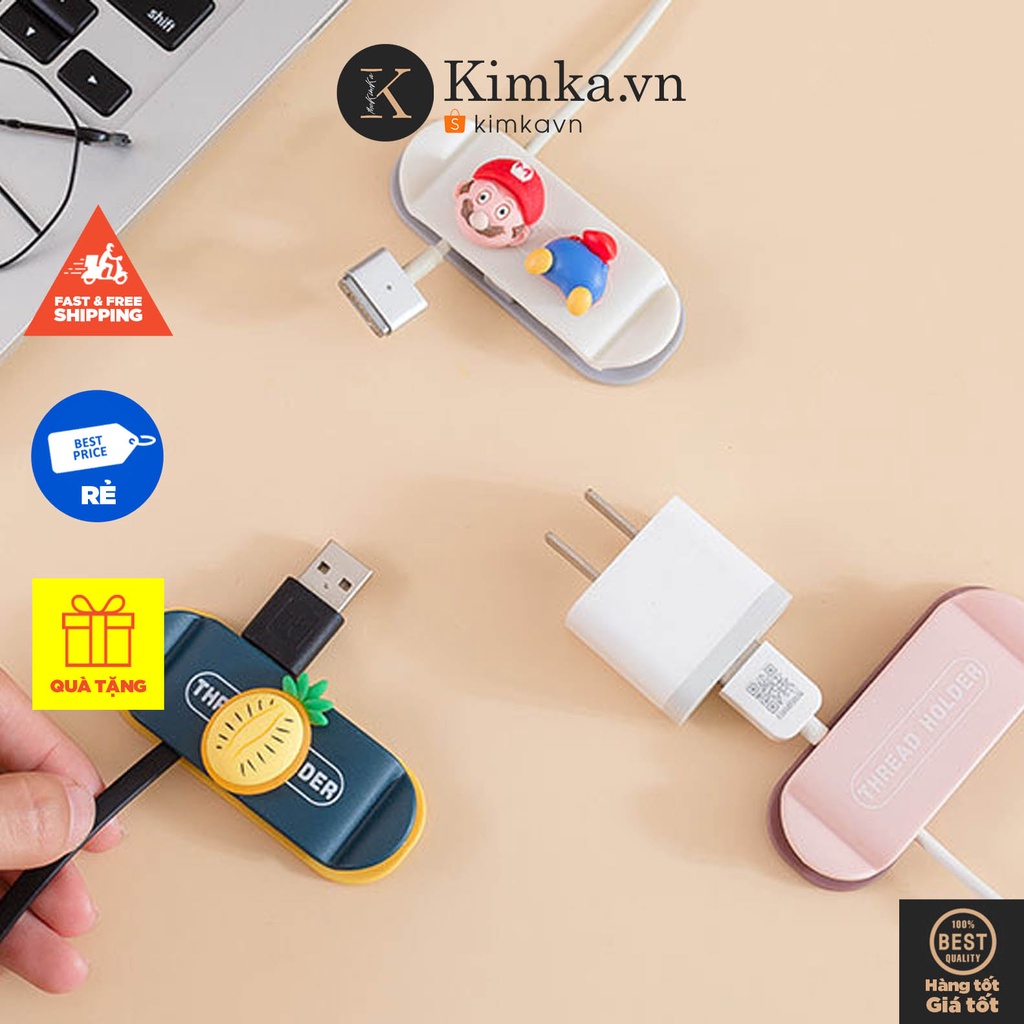 (136) Giá Đỡ Dây Điện Treo Tường Nẹp Treo Dây Cắm, Phích Cắm, Cáp Sạc Nhiều Hình
