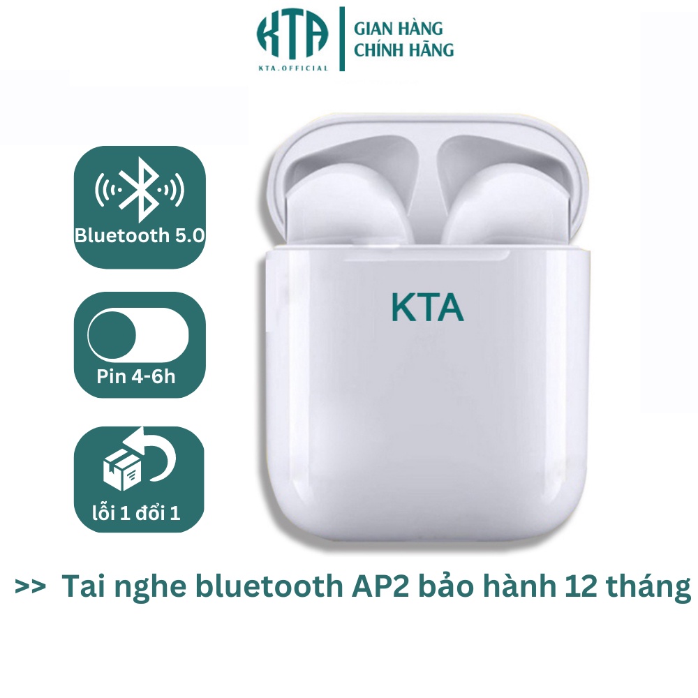 Tai Nghe Bluetooth AP2 Cao Cấp Định Vị Đổi Tên Tai Nghe Không Dây Tự Động Kết Nối Chạm Cảm Ứng, chính hãng KTA
