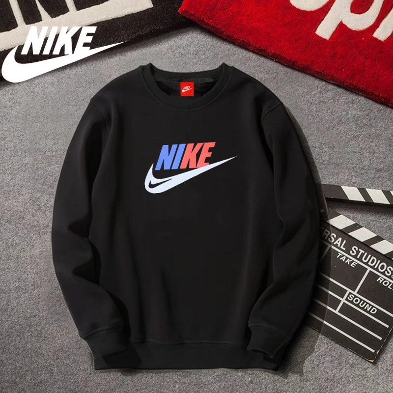 Áo Sweater Nike 100% Cotton Màu Đỏ Xanh Dương Nhạt Đơn Giản Thoải Mái Thời Trang Cho Cặp Đôi