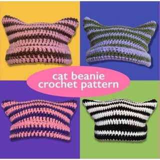 Nón len tai mèo beanie Phối màu tuỳ thích- beanie cat hat crochet