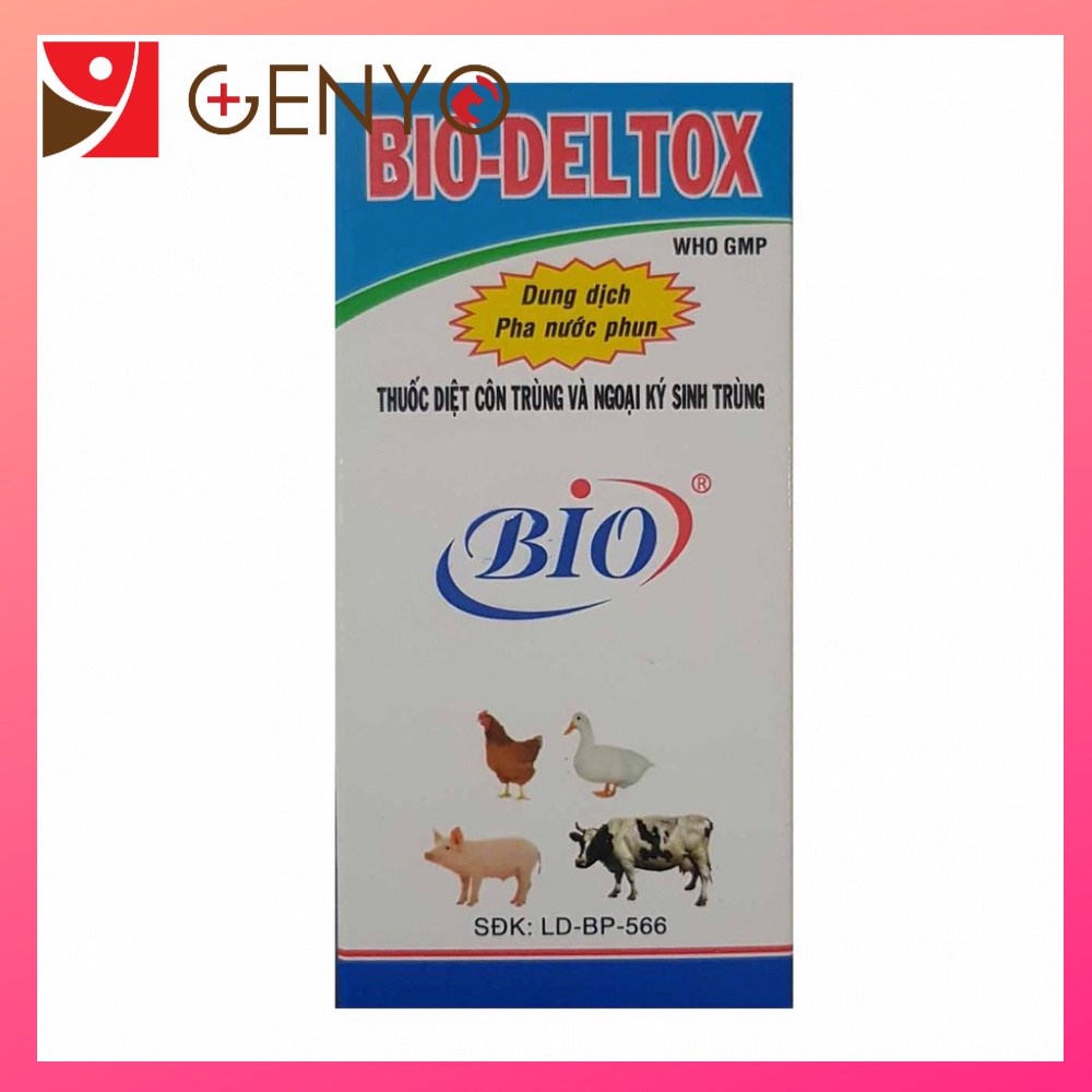 Dung dịch tắm gà diệt mạt gà - Deltox 60ml - Genyo thú cưng