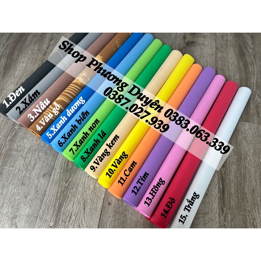 XỐP BITIS, XỐP MÀU, DẺO, khổ 50x80cm