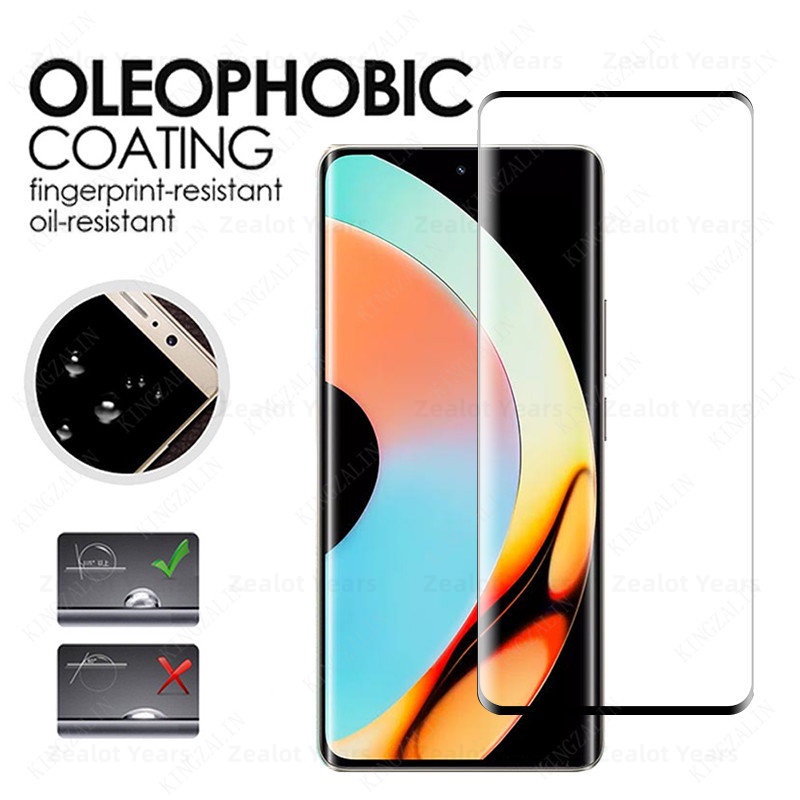 Kính Cường Lực Bảo Vệ Màn Hình Viền Cong 2 Trong 1 Cho Realme 10 Pro Plus Realme 10Pro +