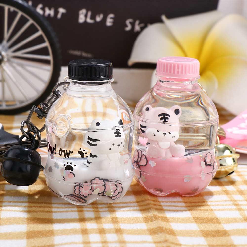 Darnell Móc Khóa Mini Dạng Lỏng Bằng Acrylic Hình Hổ Dầu Cát Chảy Phụ Kiện Chai Soda Chất Lượng Cao