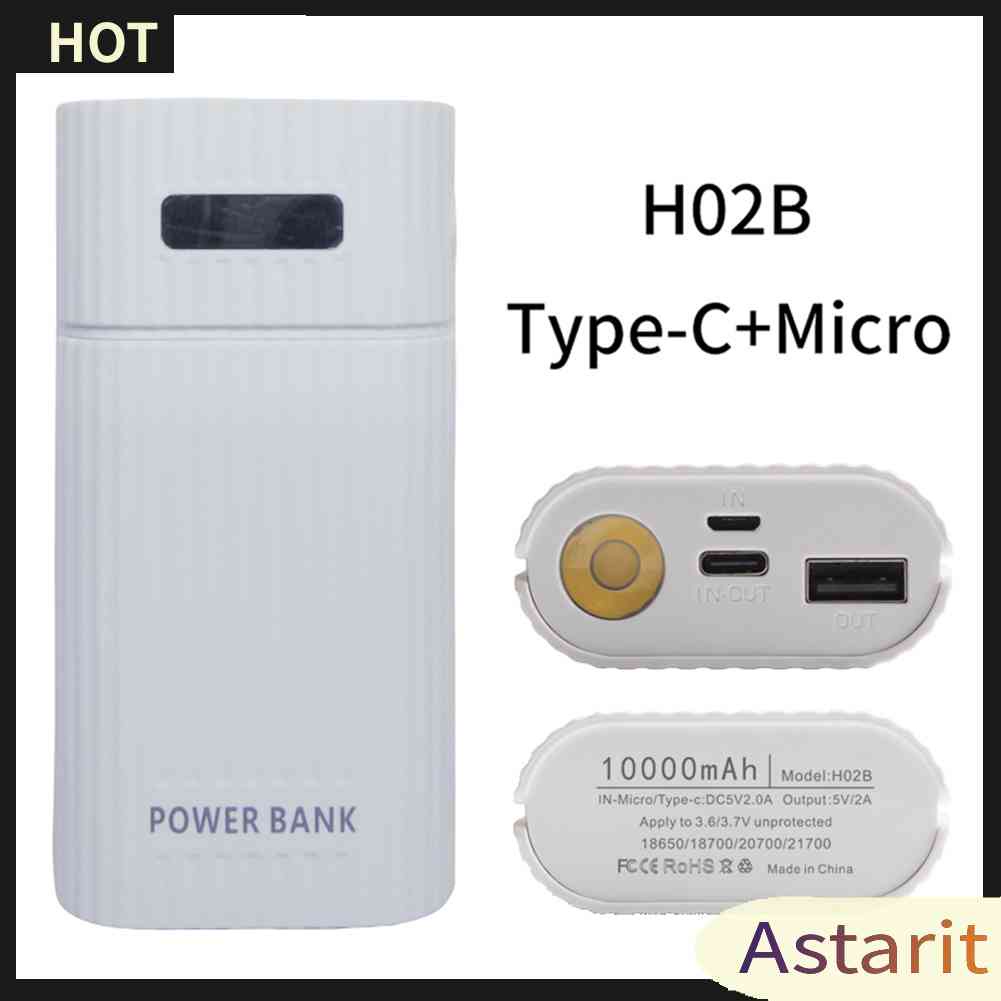 Hộp Pin Sạc Dự Phòng Tự Làm 18650 / 18700 / 20700 / 21700