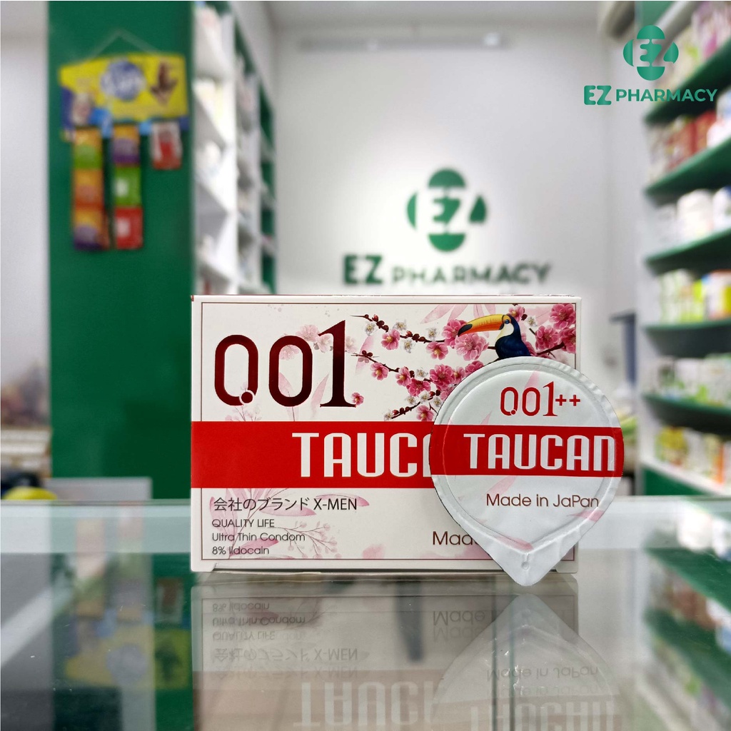 TAUCAN Bao cao su siêu mỏng 0.01 kéo dài thời gian nhập khẩu Nhật Bản 1 cái  - EZ Pharmacy