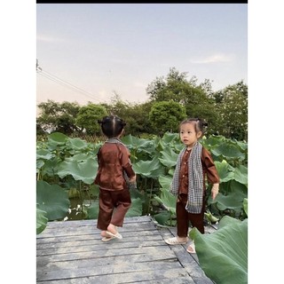 Bán sỉ bộ lụa bà ba dài tay cho bé