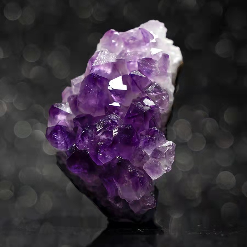 Cụm Đá Thạch Anh Tím Pha Lê Tự Nhiên Reiki Healing