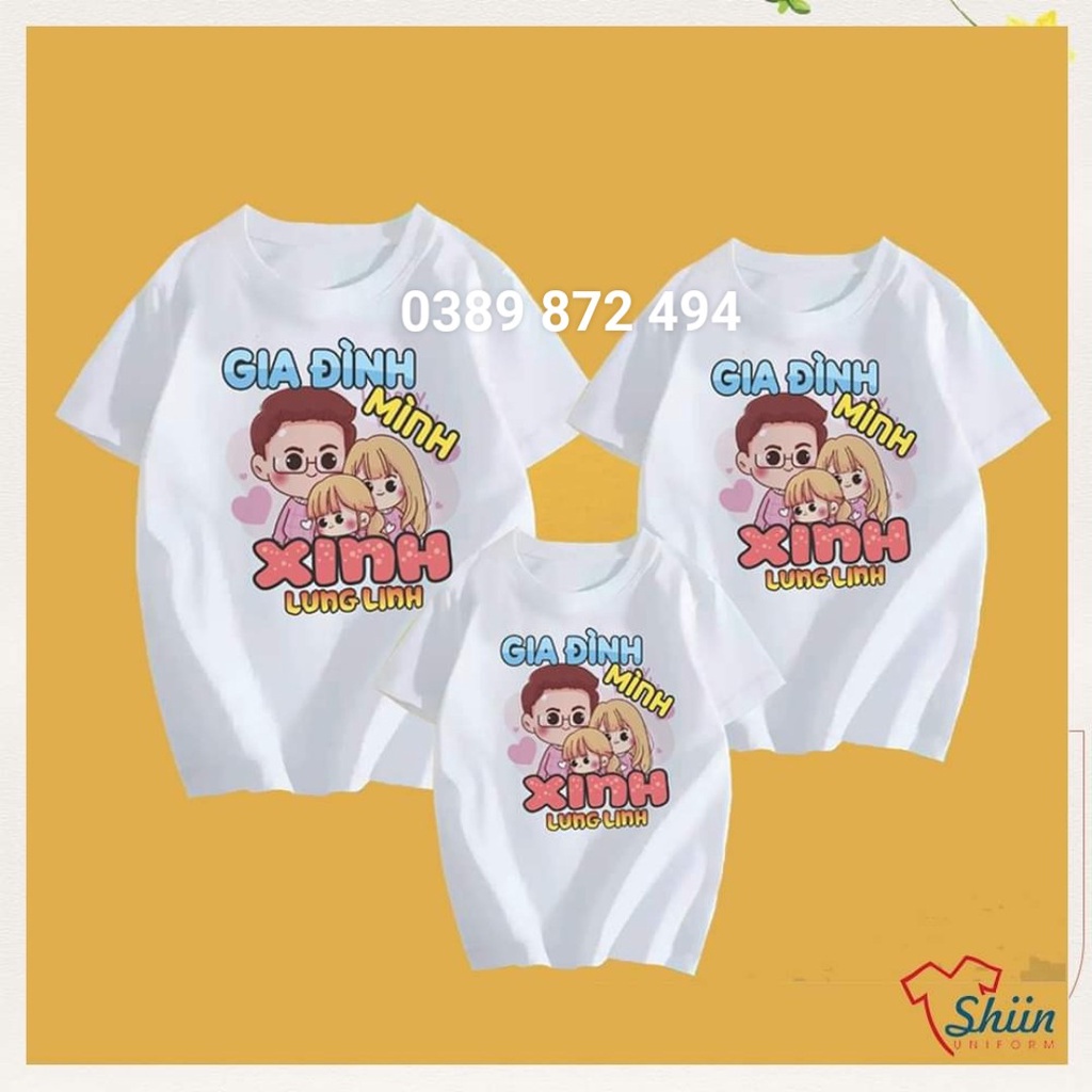 {giá sỉ} Đồng phục gia đình 3/4/5 người mẫu nhóm lớp giá rẻ tận gốc