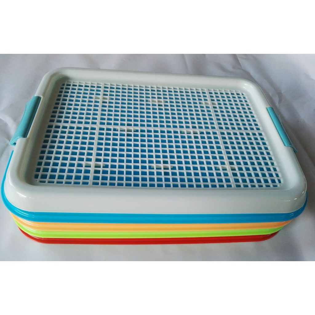Hanpet.GV- Khay vệ sinh cho chó (màu ngẫu nhiên) dạng lưới cải tiến (- 377b)+ Tặng 3 tấm lót chuồng, sàn xe