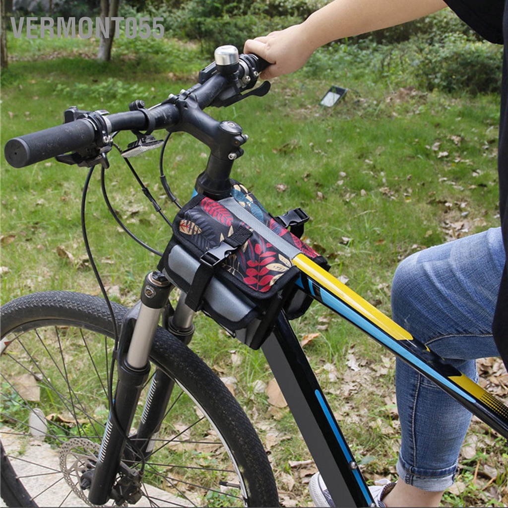 Có thể bán buôn Xe đạp leo núi Đa chức năng Túi đi xe chùm phía trước Gói khung Vermont055 Hàng giao ngay