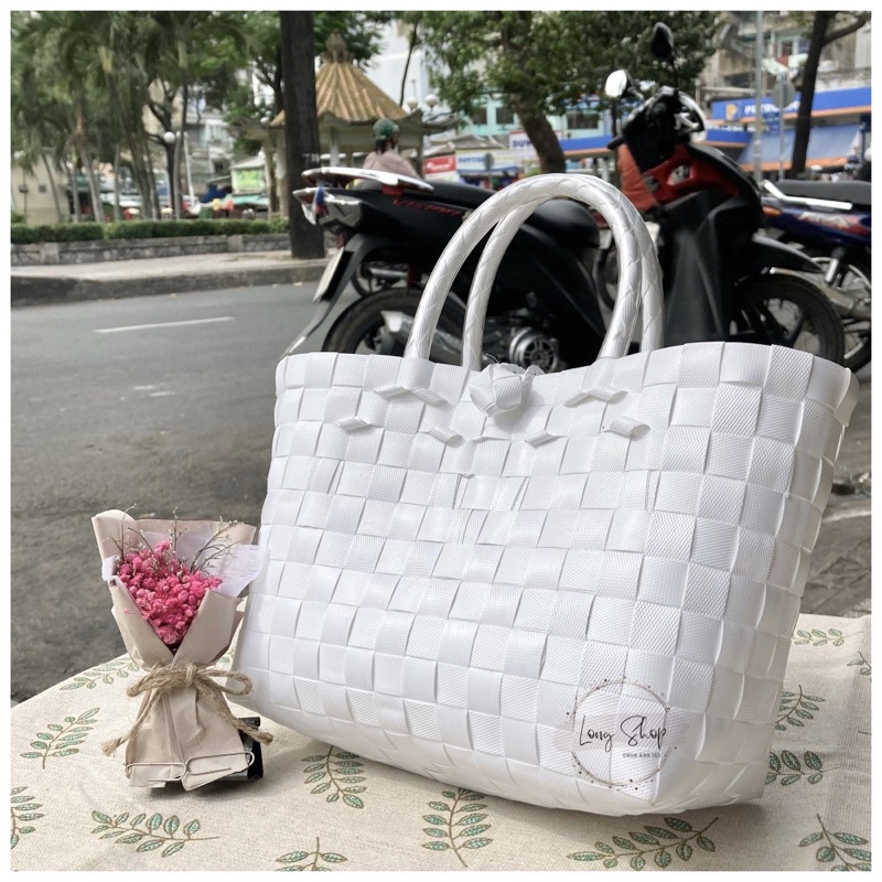 Túi xách đan tay -  Size 6 bé  - Làn nhựa