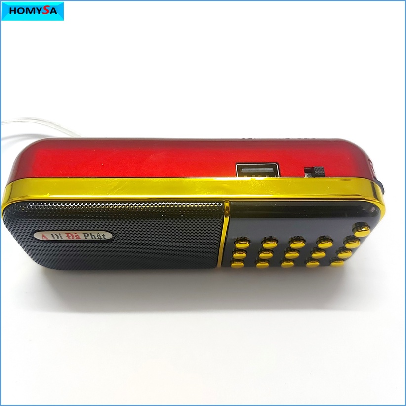 Máy nghe pháp A Di Đà Phật A100 - Loa mp3 A-100 đa năng nghe nhạc kinh phật đài FM - Loại 1 pin - thẻ nhớ - 3W