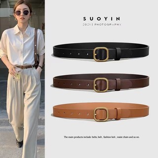 Thắt lưng màu nâu phong cách vintage gm053 thời trang cho nữ