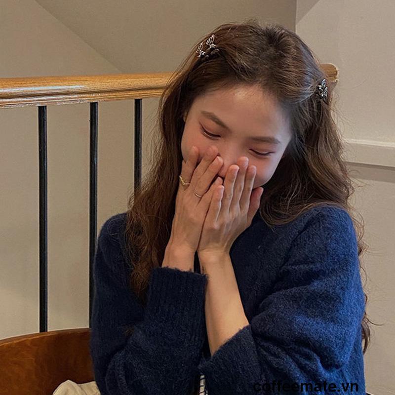 【coffeemate】⚡ Kẹp Tóc Hình Bướm Nhỏ Bằng Kim Loại Dễ Thương Thanh Lịch Phong Cách Hàn Quốc Cho Nữ Sinh